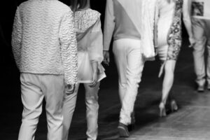 Fashion Week catwalk runway show themed photo.